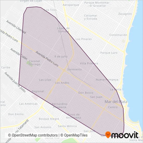 12 de Octubre coverage area map