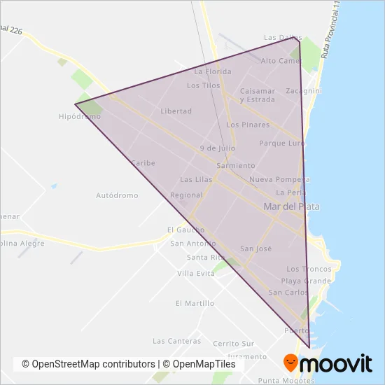 El Libertador coverage area map