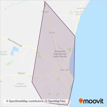 Transporte 25 de Mayo S.R.L. coverage area map