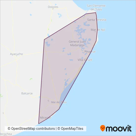 Costa Azul coverage area map