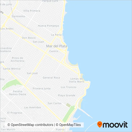 Cooperativa Eléctrica Mar del Sud coverage area map