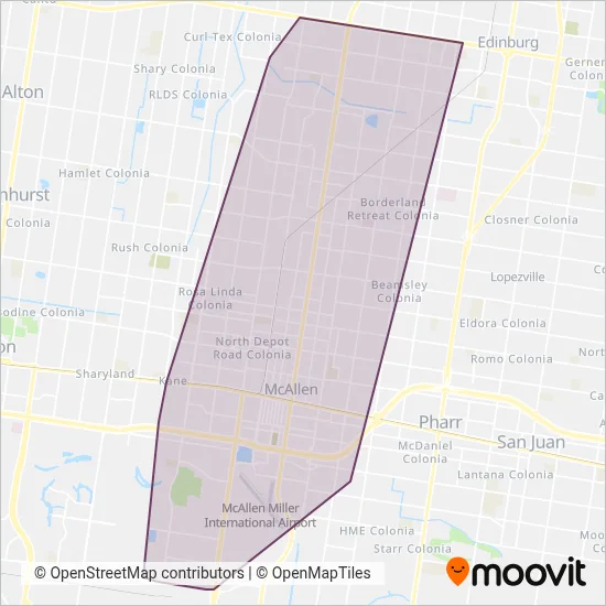 Metro McAllen coverage area map