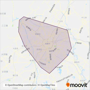 成都公交 coverage area map