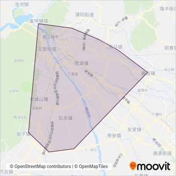 都江堰公交 coverage area map