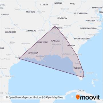 Greyhound-us coverage area map