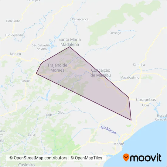 Transportadora Macabu coverage area map