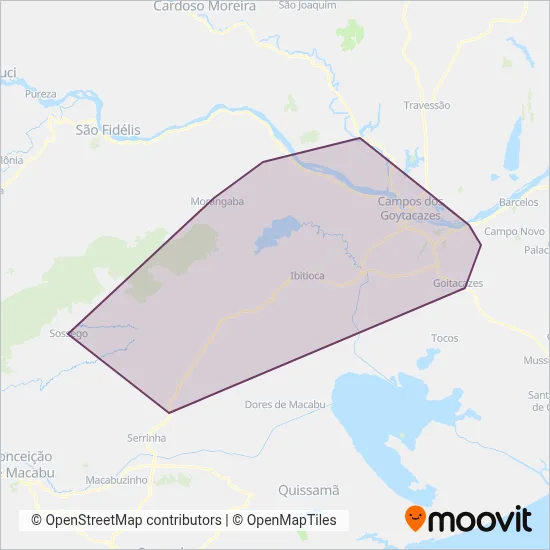 São Salvador (Consórcio União) coverage area map