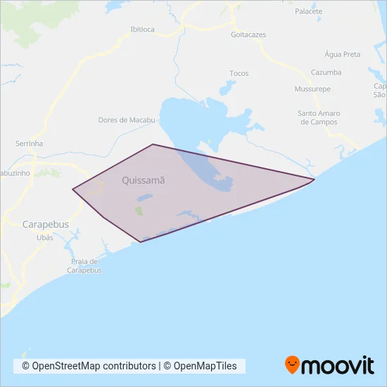 Transporte Coletivo de Quissamã coverage area map