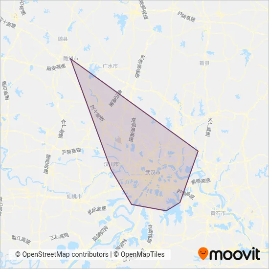 武汉公交线路的覆盖范围