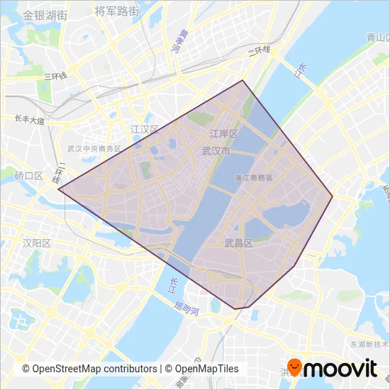 武汉电车线路的覆盖范围