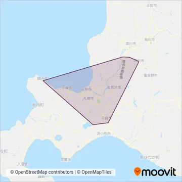 北海道中央バス coverage area map