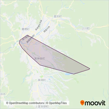 Asahikawa Electric Railway coverage area map