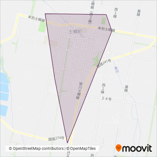 士幌町コミュニティサービスエリアマップ