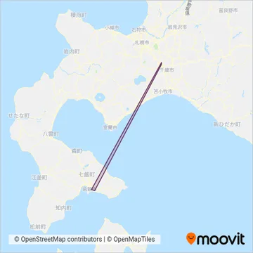 Hakodate Streetcar coverage area map