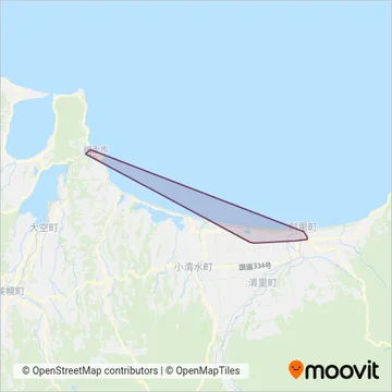 斜里町コミュニティ coverage area map