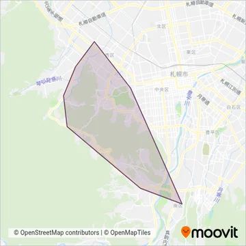 Sapporo Bankei coverage area map