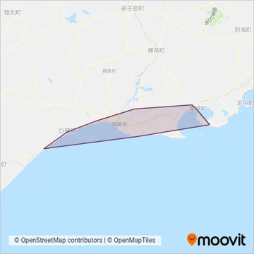 Kushiro Bus coverage area map