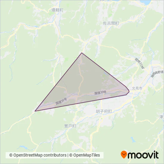 北見市コミュニティ coverage area map