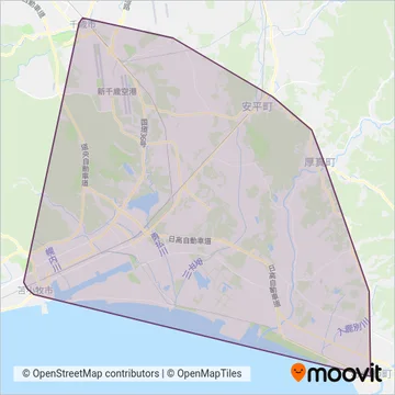 Atsuma Bus Co. coverage area map