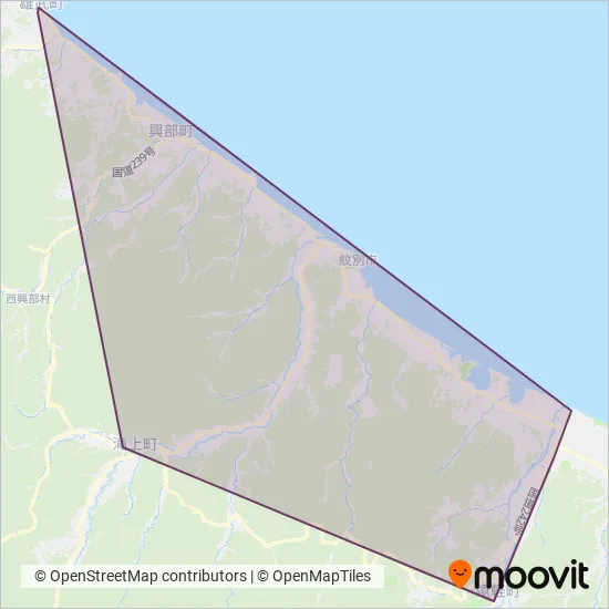 北紋バス coverage area map