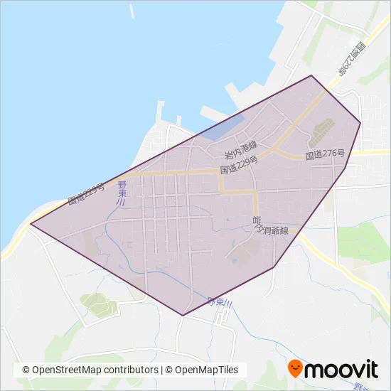 岩内町コミュニティ coverage area map