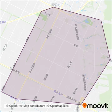 Naganuma Town Community coverage area map