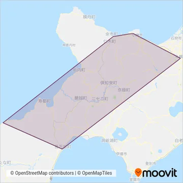 Niseko Bus coverage area map