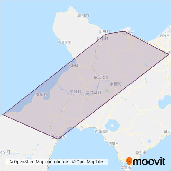 ニセコバスサービスエリアマップ