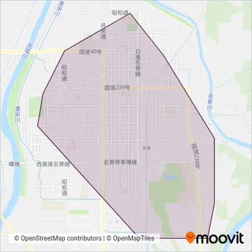 Nayoro City Community coverage area map