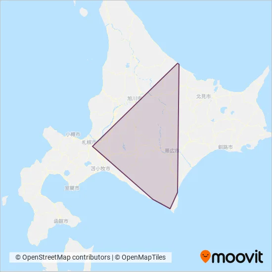 ＪＲ北海道バス coverage area map