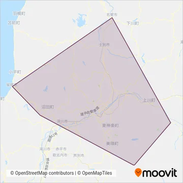 道北バス株式会社 coverage area map