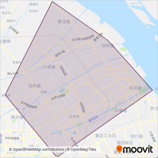 太仓公交 coverage area map