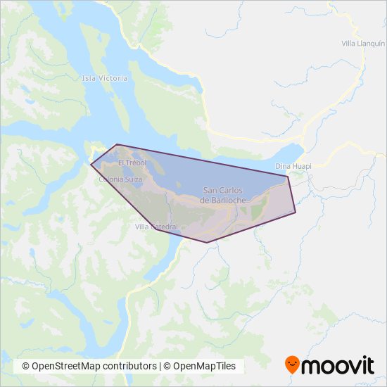 Mapa del área de cobertura de Mi Bus - Transporte Amancay SRL