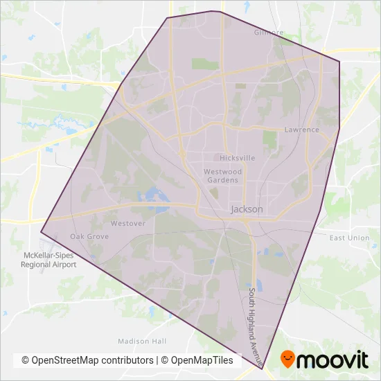 JTA coverage area map