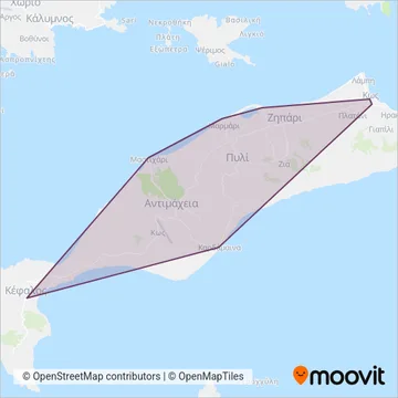 ΚΤΕΛ coverage area map