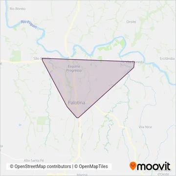 Empresa de Transportes PGTUR (Palotina) coverage area map