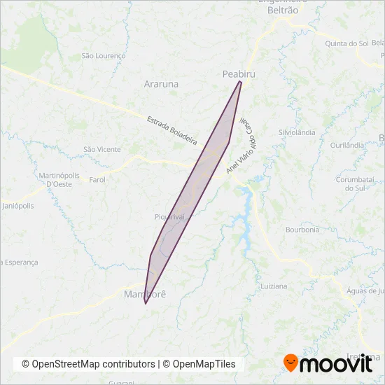 JR Transportes (Metropolitano) coverage area map