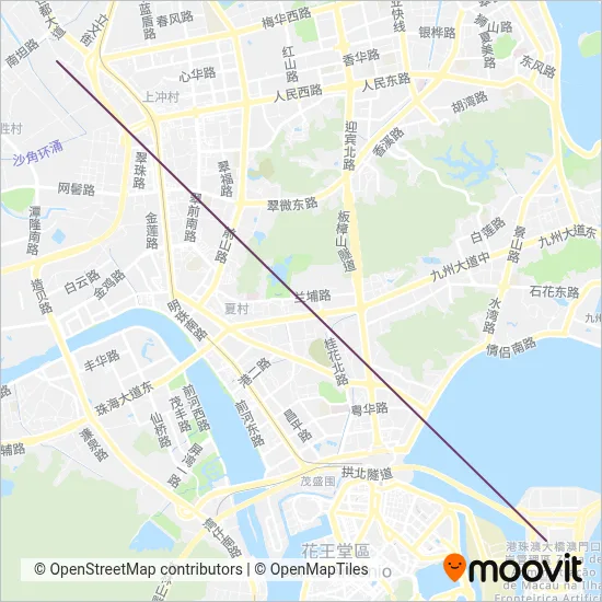 Port Bus (Zhuhai Wanda Port HZMB Passenger Service Co., Ltd) coverage area map