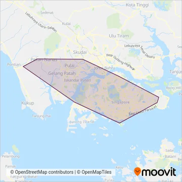 Cross Border Bus coverage area map