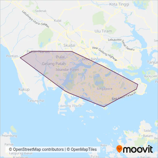 Cross Border Bus coverage area map