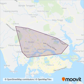 Bus Muafakat coverage area map