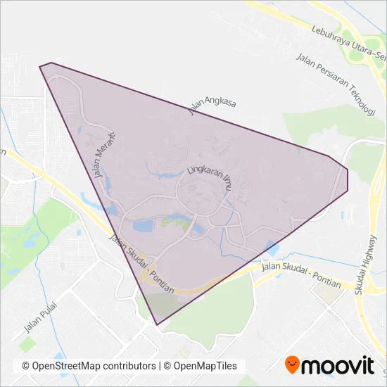 UTM (Universiti Teknologi Malaysia) coverage area map