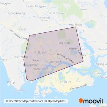 BAS.MY Johor Bahru coverage area map