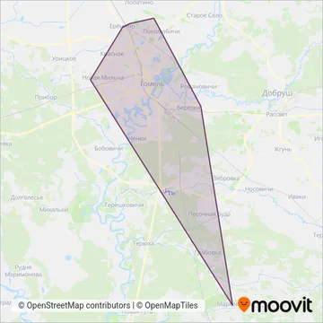 Автобусный парк № 6 coverage area map