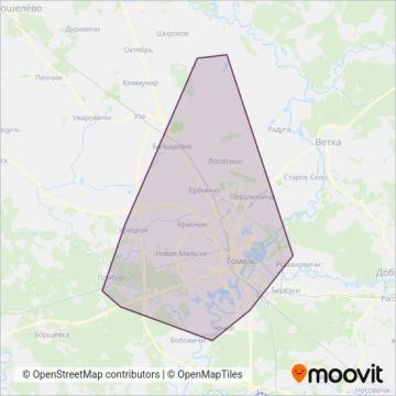 Схема покрытия компании Автобусный парк № 1
