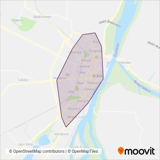 Zonă acoperire Braicar (Autobuz)