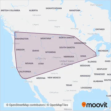 Amtrak coverage area map