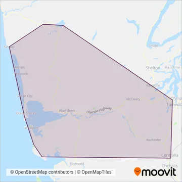 Grays Harbor Transit coverage area map