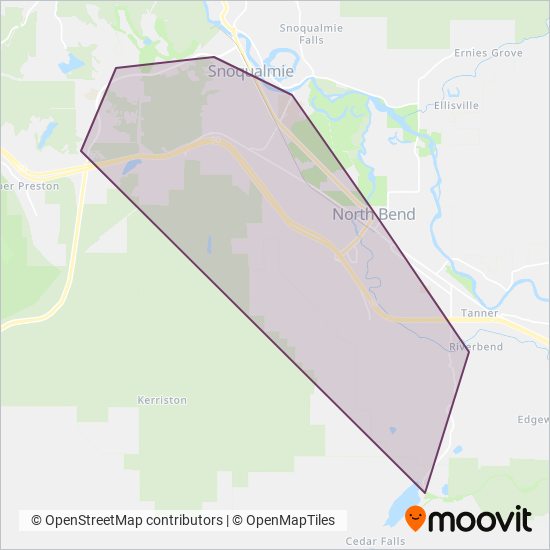 Snoqualmie Valley Transportation coverage area map