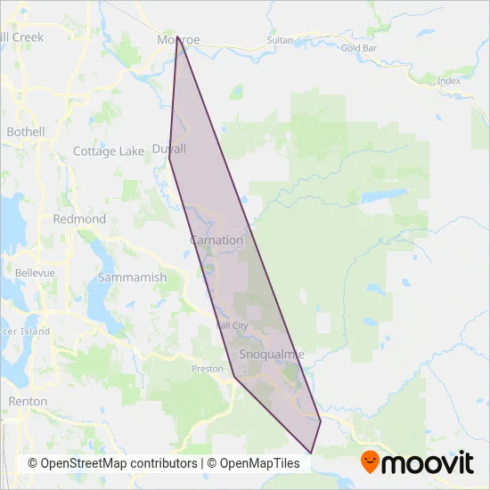 Snoqualmie Valley Transportation coverage area map